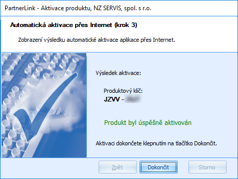 Průvodce aktivací - krok 4