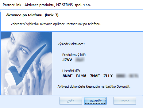 Průvodce aktivací - krok 9