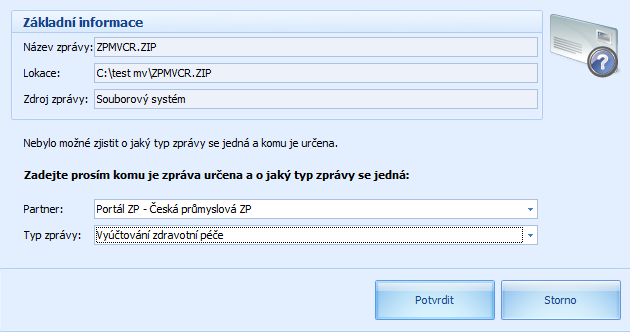 Neznámá zpráva